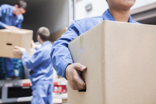 Professional packing boxes prepared for an Edgware home move