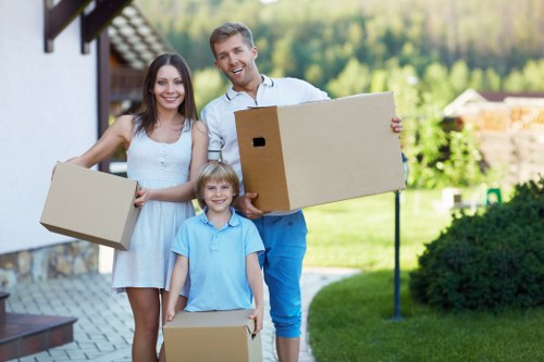 Careful loading of household items during a local Edgware move
