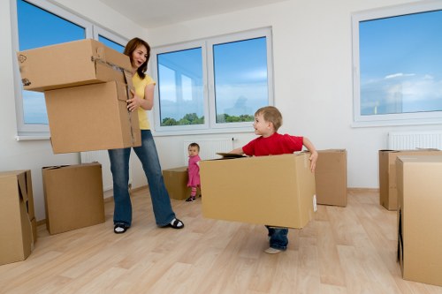 Man with van transporting boxes and furniture around Edgware
