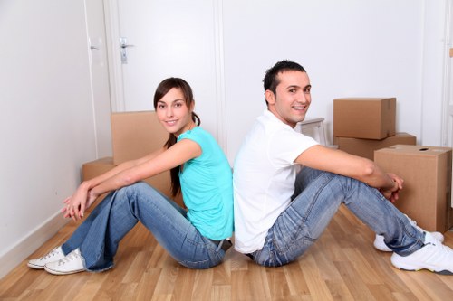 Packing and organising belongings before storage in Edgware