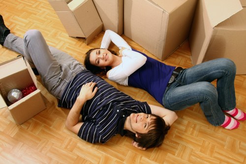 Furniture being loaded carefully for a local move in Edgware