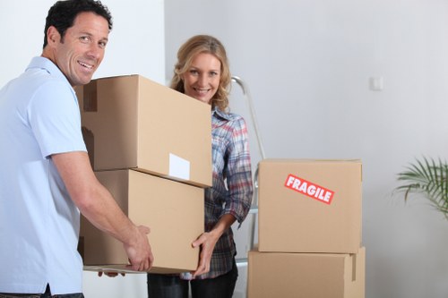 Organised packing and labelling for a move in Edgware