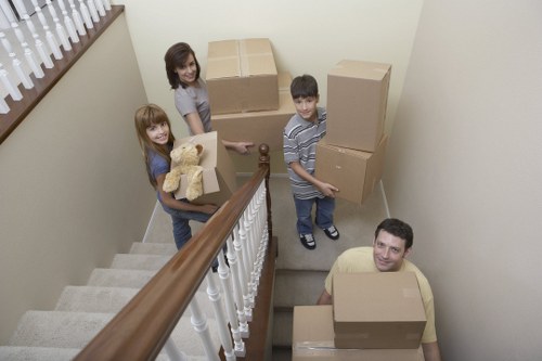 Packing and moving preparation for a removal van in Edgware